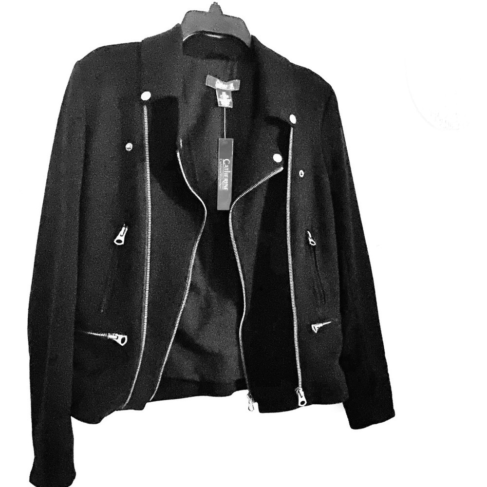 🆕 Catherine Double Zippered Black Jacket. …